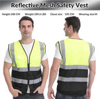 BeautyWill Custom Safety Vest Logo Class 2 High Visibility Reflevtive Vest Outdoor Protective Workwear