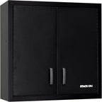 Stack-On Welded Steel 2-Door Wall Cabinet, 30" Garage Storage Cabinet with Two 65 lb. Shelves, Magnetic Door Closures & Powder-Coated Finish