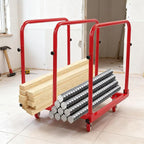 Platform Truck, Heavy Duty Hand Truck with Casters, 1400lbs Capacity Foldable Basket Cart with Handles, Flatbed Push Dolly for Groceries/Garage/Warehouse(Red)
