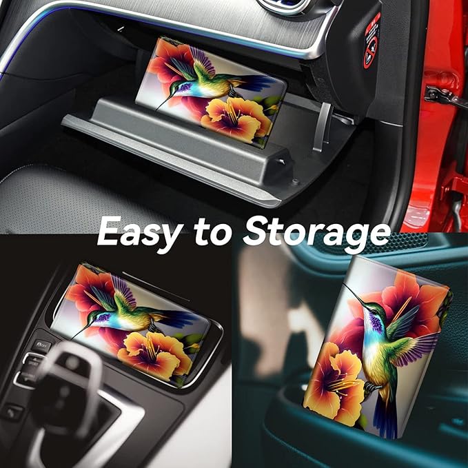 Car Registration & Insurance Holder, Leather Glove Box Organizer, Unisex, Multicolor, Patterned, CADDY, 6 Compartments, 5.1 inches