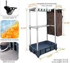 Rolling Cleaning Cart, Cleaning Tools Organizer, Housekeeping & Janitorial Cart