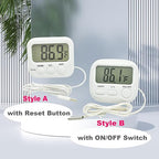 Small Digital Thermometer TA358 Celsius/Fahrenheit Temperature Indoor/Outdoor Meter Gauge with 5ft/1.5M Probe Sensor