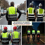 BeautyWill 10/20 Pack Custom Logo Safety Vest,Bulk High Visibility Class 2 Reflective Work Vests