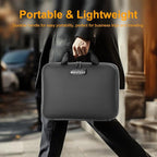 Fireproof Document Box with Lock, Portable Hard-Shell Case Fireproof File Box for Documents, Waterproof Document Box File Organizer for Important Documents/Certificates/Laptop/for Home or Travel