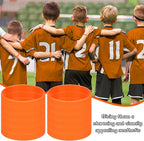 Rubber Bracelets Silicone Wristbands Unisex 100 Count, Sport Stretch Elastic Wrist Band Bulk For Party Team Gift-Orange