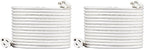Amazon Basics Extension Cord, 13 Amps, 125V, 25 Foot, White - Pack of 2