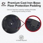 Crowd Control Warehouse CCW Set of 2 Dual Retractable Belt Barrier Stanchion, Cast Iron Base Black Post, IRBB-100D (9 Belt, Orange Belt)