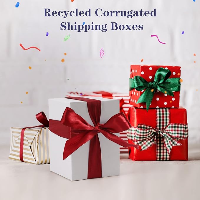 Shipping Boxes for Small Business, White 40 Pack 7x5x5 Inch Corrugated Cardboard Boxes for Packaging, Mailing, Storage