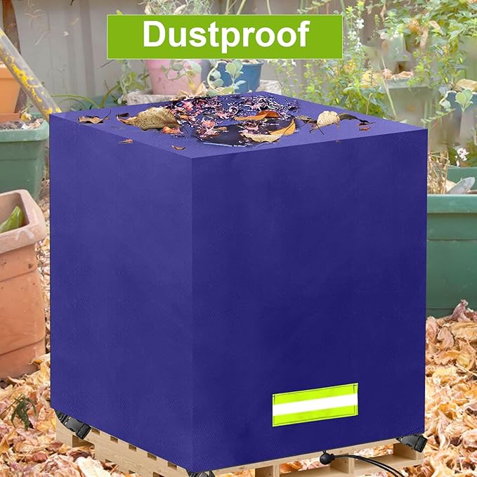 Pallet Cover Tarp Waterproof, Pallet Covers Heavy Duty Waterproof bulk Pallet Covers 48 x 48 x 60'' Outdoor Pallets Tarps Bulk Box Cover 48 x 48 x 60'' Custom Blue Fits Wood Patio Furniture
