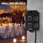 Outdoor Remote Control Power Strip, 50FT Extension Cord Waterproof, Independent Control Outlets, 6 Grounded Outlets for Outdoor Decorations, 14 AWG, 15A/1875W, ETL Listed (50 FT)