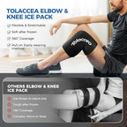 Tolaccea Hot & Cold Therapy Flexible Ice Packs (Black, X-Large)