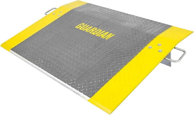Guardian Aluminum Dock Plate with Carrying Handles for Pallet Jacks, Hand Carts, Material Handling, 48" x 36" 5,300 lb. Capacity