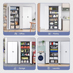 Metal Tool Storage Cabinet,Lockable File Cabinet with 2 Doors and 5 Adjustbale Shelves,Tall Cabinets for Garage Storage Systems for Home Office,Garage,Workshop
