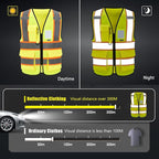 AYKRM Custom Logo Personalised Printed High Visibility Reflective 2 two tone work construction Safety Vest