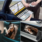 Car Registration and Insurance Holder, Leather Car Glove Box Organizer, Cool Car Accessories for ID, Driver's License Cards & Essential Document,business cards,Men&Women,Cute Horse