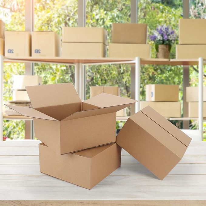 CRUGLA 40 Packs 9x5x4 Shipping Boxes Corrugated Cardboard Boxes Bulk for Small Business Shipping Packing Mailing