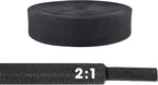 2 to 1 Ratio 1/2" - 18 feet Heat Shrink Fabric Braided Cable Sleeves Cord Management Protection for Automotive Cable/Wire/Irregular Shape Hose
