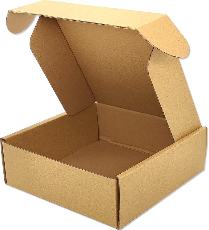 Small Brown Shipping Boxes for Small Business Pack of 25-6x6x2 inches Cardboard Corrugated Mailer Boxes for Shipping Packaging Craft Gifts Giving Products