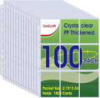 9 Pocket Page Protector, Holds 1800 Cards,Trading Card Sleeve, Baseball Card Sheets or Skylanders, MTG, Coupon, Game Cards, Trading Cards, Football Cards ，100 Pack
