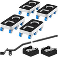 Furniture Dolly with Dual Groove Design: Furniture Sliders with 6 Wheels - for Various Types of Furniture Legs - Moving Heavy Duty Sofa Bed - Load Capacity Up to 800lb