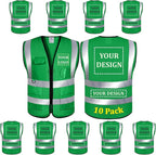 BeautyWill Custom Logo Safety Vest Class2 High Visibility Reflective Vest Breathable Construction Vest