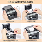 Thermal Receipt Paper Rolls, 3-1/8 x 230 inches, 40 Count, Compatible with 58mm POS Printers