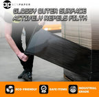 18" Black Stretch Wrap - 1500 Feet, 4 Rolls/Box, 80 Gauge | Durable Industrial Pallet Wrap for Moving, Packing, and Storage by ACYPAPER