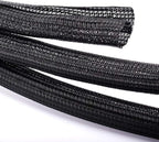ZhiYo 20ft - 4/5 inch Cable Sleeve, Cord Wrap Wire Protector Tubing for Pets, PC Cable Wrap, Computer Cable Management Sleeve - Black