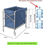 Commercial Laundry Cart 12 Bushel (400L) Collapsible Laundry Baskets with Wheels, Heavy Duty Industrial Rolling Baskets Trucks with Steel Frame and Waterproof Oxford Cloth, for Home Organizer Storage