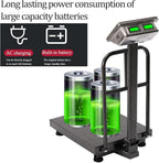 660lb Industrial Platform Scale with Removable Guardrail Digital Scale with Accurate LB/KG High-Definition Displa Foldable for Weighing Luggage Package Shipping Double Sided Display