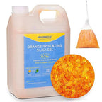 Desiccant Beads – 6.5 LBS Silica Beads with Orange Indicating Silica Gel, Premium Silica Gel Beads 3-5mm Industry Standard, Rechargeable Desiccant Used for 3D Filament, Electronic Tool, Safe