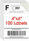 MaxGear 4x6 inch Shipping Address Labels,for Inkjet or Laser Printer, USPS Postal Mailing Shipping Labels, Matte White Paper Sheets, Permanent Strong Adhesive, Dries Quickly, 100 Pcs