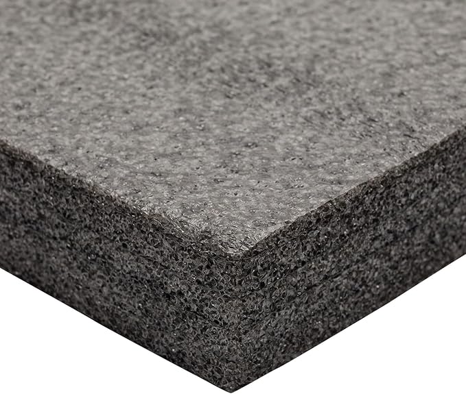Okuna Outpost High Density Polyethylene Foam Sheet - Toolbox Foam Inserts - Customizable Pick & Pluck Pads - 16 x 12 x 1.5 in, Black, Pack of 2