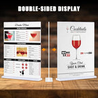 6pack Acrylic Sign Holder 8.5 X 11, Vertical T Shape Clear Plastic Menu Holder, Unbreakable Table Sign for Restaurant, Office, School, Store and Home Use
