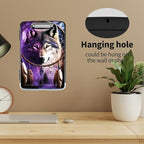 Clipboard with Storage High Capacity Plastic Nursing Clipboards with Pen Holder File Folder Storage Box Clipboard with Heavy Duty Clips for Teacher,Doctor,Offices-Dream Catcher Wolfs