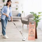 Kigley 2 Pcs Wet Floor Sign, 24 Inch Stainless Steel Caution Wet Floor Sign Double Sided Portable Foldable Bilingual Safety Warning for Hotel Market Restroom Restaurant Office (Rose Gold)
