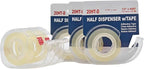 WOD OST20D Office Tape Clear Refill Rolls and Refillable Dispenser - 1/2 inch x 800 inches (6-Pack) for Craft Jobs, Office Work, Gift Wrapping, Repairing, and Envelope Sealing