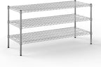 21" Deep x 54" Wide x 27" Height Wire Shelving Kit | 3-Tier | NSF Commercial Storage Rack Unit