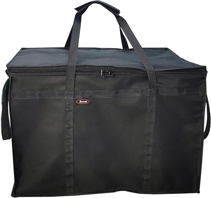 ATYARD Insulated Pizza Delivery Bag, 23" x 14" x 15" Pizza Warmer Bags for Carry Hot, Insulated Food Delivery Bag, Insulated Grocery Bags, Black, 1-Pack