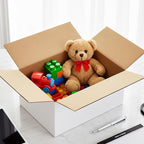 25 Pack Shipping Boxes 10x7x5 Inches, White Corrugated Cardboard Mailing Box for Packing, Mailing, Small Business