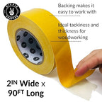 HIPPIE CRAFTER Wide Double Sided Tape for Woodworking, 2 Inch Heavy-Duty Sticky Tape for CNC Machines and Routing Templates, 90 Feet Long
