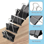 Ufmarine Extra Large Binder Clips 2 inch, (72 Pcs) Big Paper Clips for Office