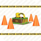 Frienda 11 Pcs Construction Birthday Party Supplies Plastic Traffic Cone Caution Tape Safety Road Parking Construction Cone Warning Tape for Halloween Party Outdoor Indoor (9 Inch Tall,Solid)