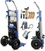 Electric Stair Climbing Dolly, 1250W Electric Stair Climbing Hand Truck, 900lbs Max Load Capacity, 3 Mode Folding Stair Climber Hand Trucks with Telescopic Handle for Moving Furniture (Blue)