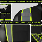 Safety Vest Customize Logo with 5 Pockets & Zipper Reflective High Visibility Vest Class 2 Outdoor Workwear