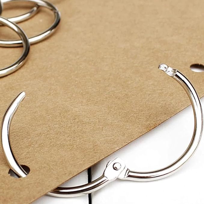 OWLKELA 2 Inch 30 Pack Loose Leaf Binder Rings, Keychain Key Ring with Metal Nickel Plated for Index Cards, Ideal for School, Home, or Office