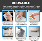 Bryco Goods Newsprint Packing Paper Sheets for Moving - 1.5lb - 50 Sheets of Newspaper Paper - Wrapping and Protecting Fragile Items, Box Filler, Shipping Supplies - 27" x 17" - Made in the USA