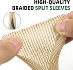 Split Wire Loom Tubing, Cable Protector Sleeve, Braided Cable Management for TV/Computer/Home Theater/Engine Bay, Cord Protectors from Pets No Chew (Wood Color, 3/4"-25ft)
