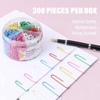 300 Pcs Colored Paper Clips, 2 Inch Assorted Color Paperclips, Large Vibrant Metal Paper Clips for Office, School, Home, Craft Projects - Organize Documents, Notes, Artworks