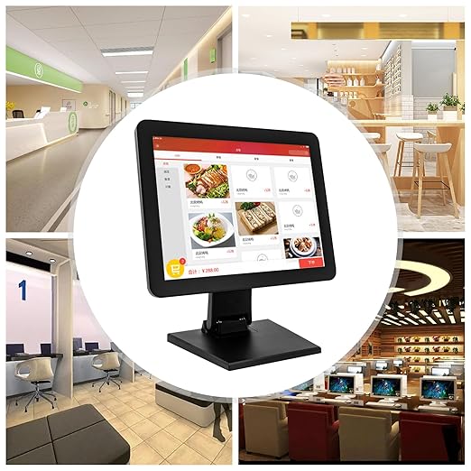 Label Printing Scale, Commercial Food Scale with Label and Receipt Printer, Electronic Weight Scale for Retail Store & Supermarket, Dual LCD Displays